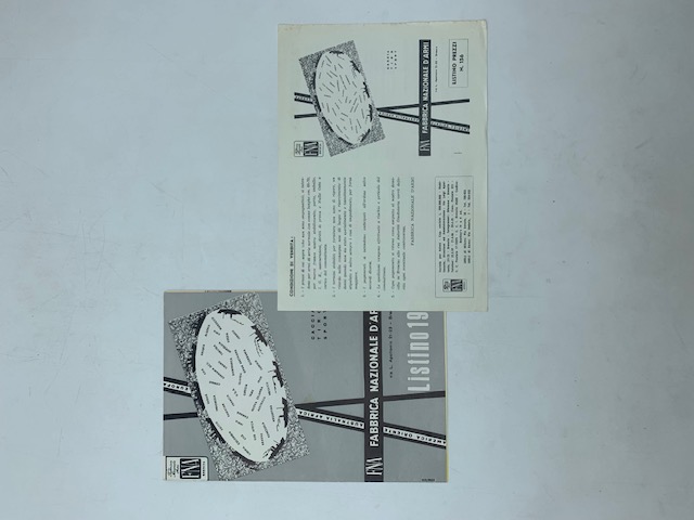 FNA. Fabbrica nazionale d'armi, Brescia. Listino 1956
